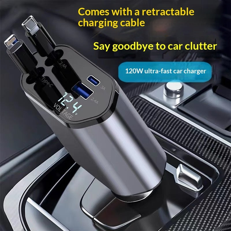 PowerFlex™ | Chargeur Rétractable 4-en-1 à Charge Rapide .