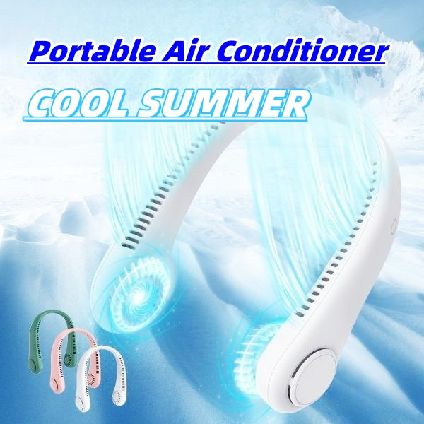 Ventilateur Tour de Cou Sans Lame – USB Rechargeable, Mains Libres, Sport & Voyage