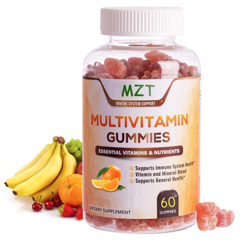 Gummies Multivitamines A, C & D – Goût Fruité, 60 Gummies par Flacon